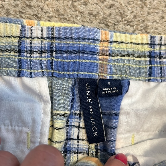 Janie & Jack Linen Pull Up Shorts, 6 - Picture 5 of 8